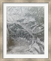 Snowy and Hazy Central Russia showing the Ob River Fine Art Print