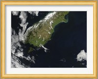 Satellite view of Most of the South Island of New Zealand Fine Art Print