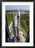 An Atlas V rocket on the Launch Pad at Cape Canaveral Air Force Station, Florida Fine Art Print