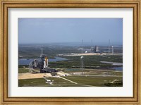 Space Shuttle Atlantis on Launch Pad 39A is Accompanied by Space Shuttle Endeavour on Launch Pad 39B Fine Art Print