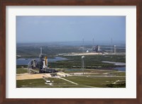 Space Shuttle Atlantis on Launch Pad 39A is Accompanied by Space Shuttle Endeavour on Launch Pad 39B Fine Art Print