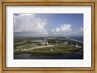 Space Shuttle Atlantis and Endeavour Sit on their Launch Pads at Kennedy Space Center Fine Art Print