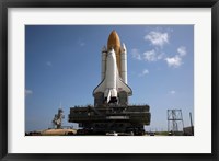 Space Shuttle Discovery makes its way to the launch pad at Kennedy Space Center Fine Art Print