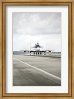 Space shuttle Discovery Sits Atop the Boeing 747 Shuttle Carrier Aircraft Fine Art Print