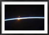 The Thin line of Earth's Atmosphere and the Rising Sun Fine Art Print