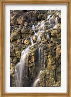 Brine Falls from Volcanic Rock Drop off to a Runoff Stream Fine Art Print