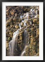 Brine Falls from Volcanic Rock Drop off to a Runoff Stream Fine Art Print