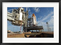 A view Space Shuttle Atlantis on Launch Pad 39A at the Kennedy Space Center Fine Art Print