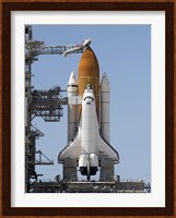 Space Shuttle Endeavour sits ready on the Launch Pad at Kennedy Space Center Fine Art Print