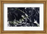 A volcanic Plume from the Rabaul Caldera Blows along the island of New Ireland Fine Art Print