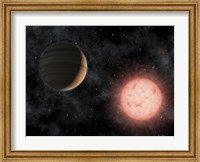 Artist's Concept of the Smallest Star Known to Host a Planet Fine Art Print