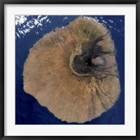 Satellite View of Mount Fogo Fine Art Print