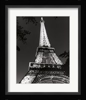 Eiffel Tower at Night Framed Print