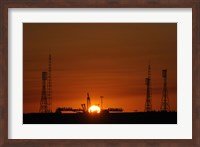 The Soyuz Launch Pad at the Baikonur Cosmodrome in Kazakhstan Fine Art Print