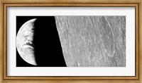 View of the Moon and Earth Taken by Lunar Orbiter 1 Fine Art Print