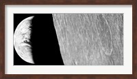 View of the Moon and Earth Taken by Lunar Orbiter 1 Fine Art Print
