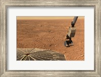 Phoenix Mars Lander's Solar Panel and the Lander's Robotic Arm with a Sample in the Scoop Fine Art Print