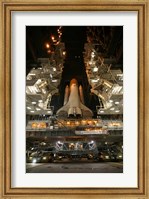 Space Shuttle Endeavour Inside the Vehicle Assembly Building at Kennedy Space Center Fine Art Print