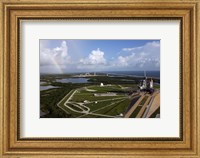 Space shuttle Atlantis and Endeavour on the Lanch Pads at Kennedy Space Center in Florida Fine Art Print