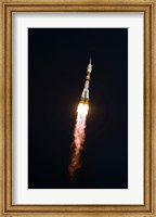 The Soyuz TMA-13 spacecraft in Flight after Takeoff Fine Art Print