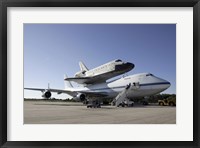 Space Shuttle Endeavour Mounted on a Boeing 747 Fine Art Print