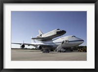 Space Shuttle Endeavour Mounted on a Boeing 747 Fine Art Print