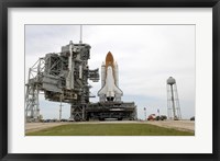 Space Shuttle Atlantis comes to a Stop on the Top of Launch Pad 39A at Kennedy Space Center Fine Art Print