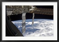 International Space Station Backdropped Againts a Blue and White Earth Fine Art Print