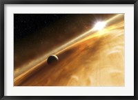 Artist's Concept of the Star Fomalhaut and a Jupiter-Type Planet Fine Art Print