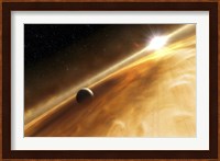 Artist's Concept of the Star Fomalhaut and a Jupiter-Type Planet Fine Art Print