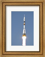 The Soyuz TMA-12 Spacecraft Lifts Off into a Cloudless Sky Fine Art Print