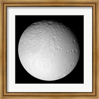 The South Pole of Saturn's Moon Tethys Fine Art Print