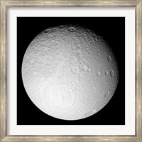 The South Pole of Saturn's Moon Tethys Fine Art Print