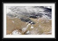 Dust Blows Off the Coast of Libya Heading Over the Mediterranean Sea Fine Art Print