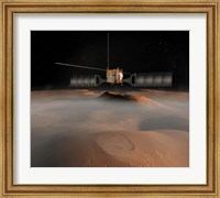 Artist's Concept of Mars Express Spacecraft in Orbit Around Mars Fine Art Print