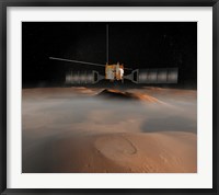 Artist's Concept of Mars Express Spacecraft in Orbit Around Mars Fine Art Print