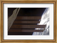 International Space Station's Solar array Panels and Earth's Horizon Fine Art Print
