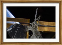 The International Space Station and the Columbus laboratory Fine Art Print