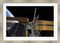 The International Space Station and the Columbus laboratory Fine Art Print