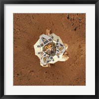 Spirit's Lander at Gusev Crater from an Overhead View Fine Art Print
