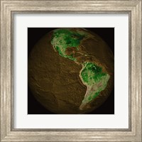 Topographic Map of Earth Fine Art Print