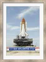 Space Shuttle Atlantis Approaches the Top of Launch Pad 39A at Kennedy Space Center Fine Art Print