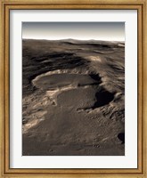 Three Craters in the Eastern Hellas Region of Mars Fine Art Print