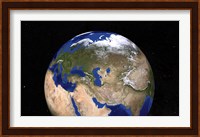 The Blue Marble Next Generation Earth showing the Middle East Fine Art Print