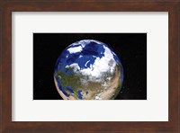 View of Earth Showing the Arctic Region Fine Art Print
