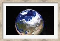 View of Earth Showing the Arctic Region Fine Art Print