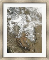 The high peaks of the Rocky Mountains covered with snow Fine Art Print