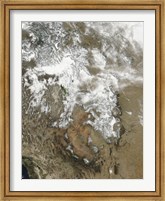 The high peaks of the Rocky Mountains covered with snow Fine Art Print