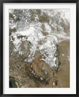 The high peaks of the Rocky Mountains covered with snow Fine Art Print