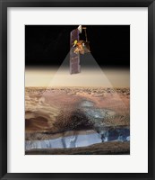 Artist's View of Odyssey Detecting Ice Fine Art Print